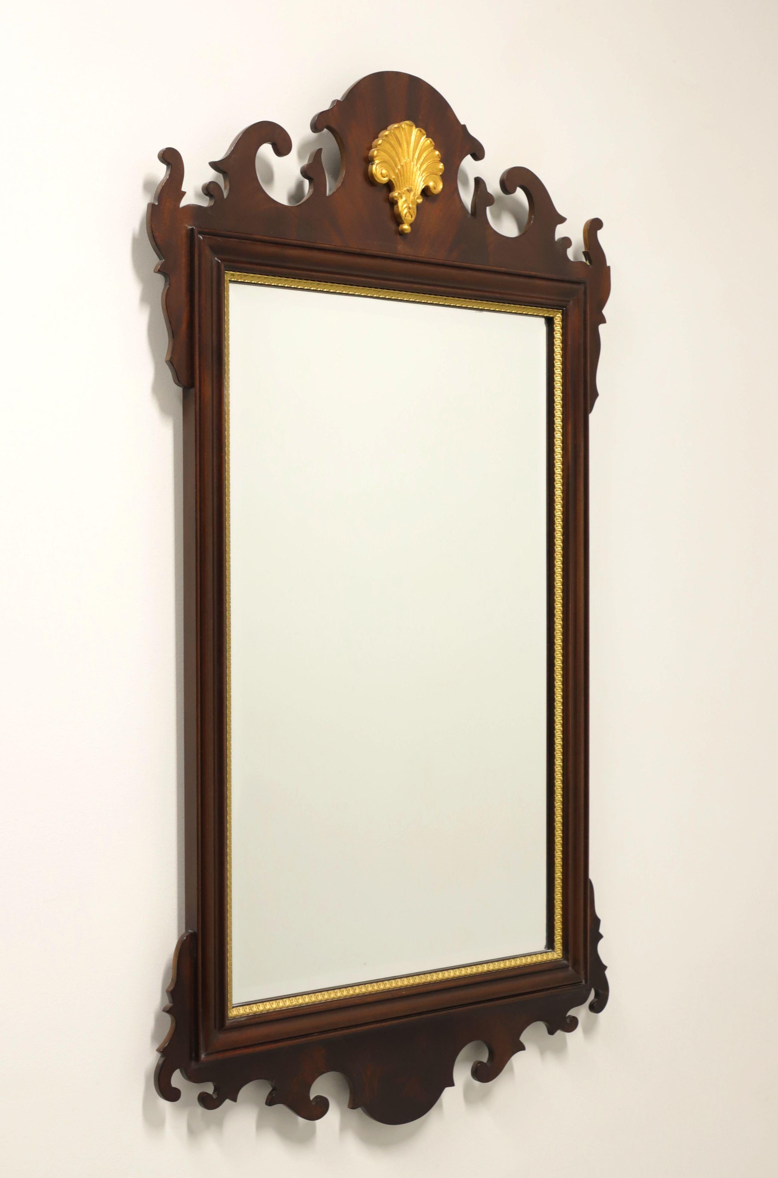COUNCILL CRAFTSMEN Mahogany Chippendale Style Beveled Wall Mirror For Sale 6