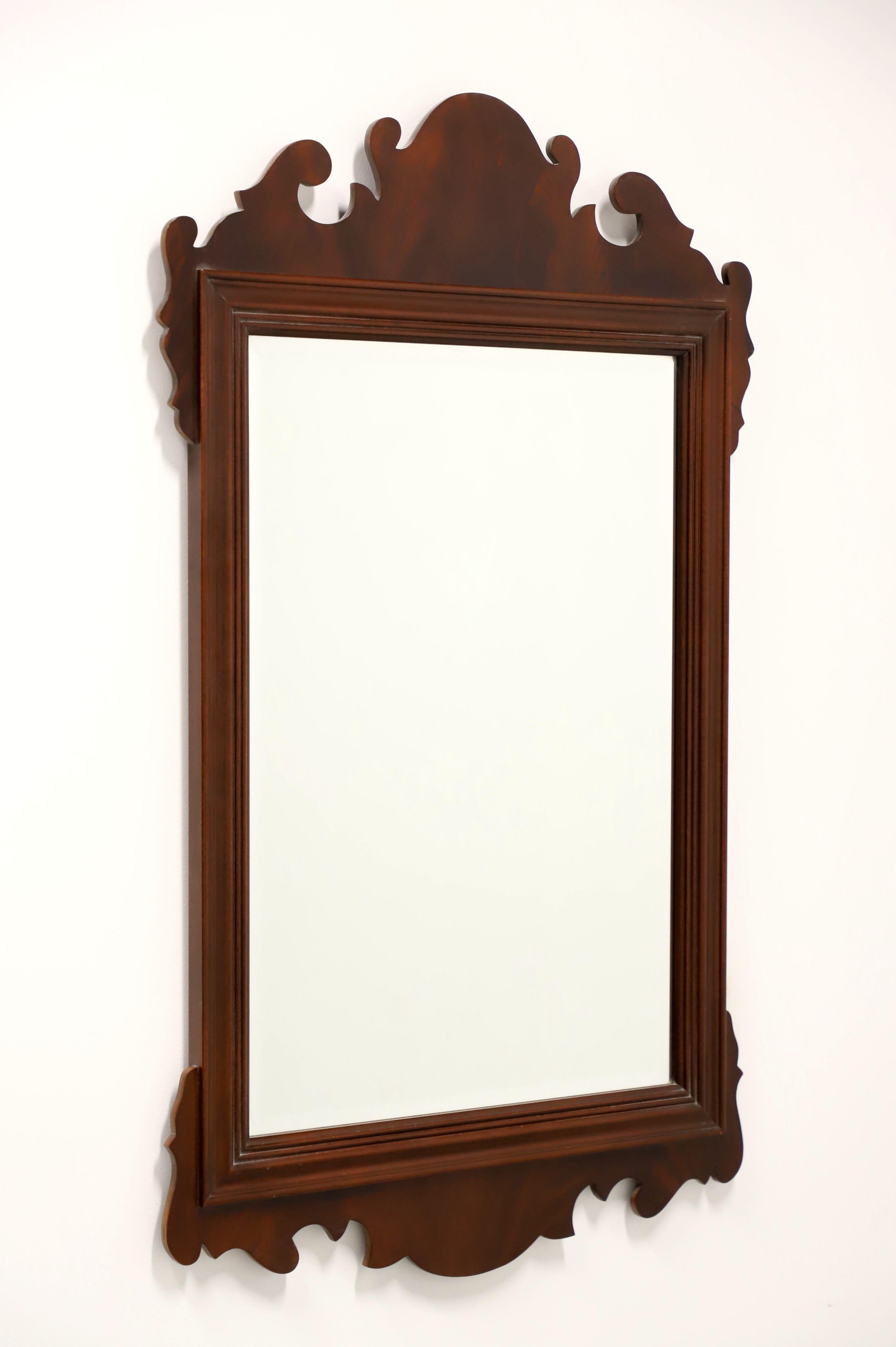 COUNCILL CRAFTSMEN Mahogany Chippendale Style Beveled Wall Mirror For Sale 6