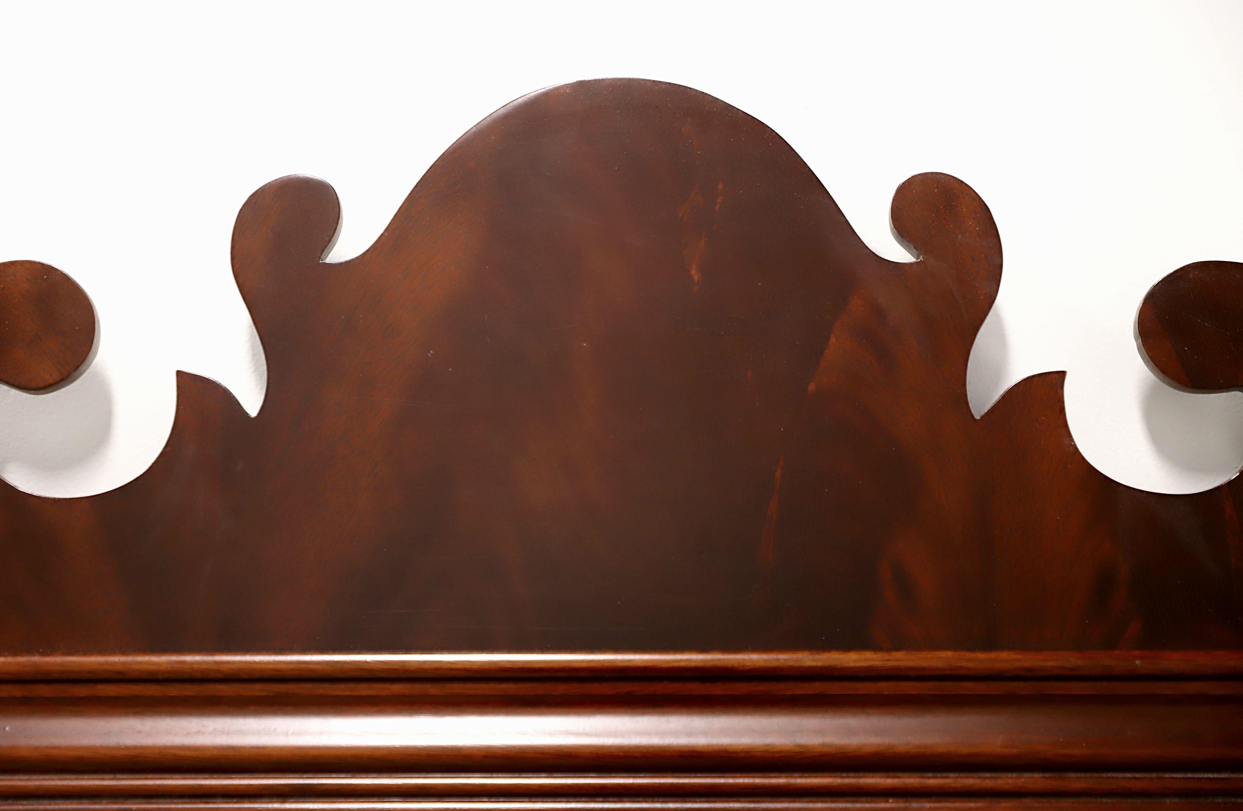 American COUNCILL CRAFTSMEN Mahogany Chippendale Style Beveled Wall Mirror For Sale