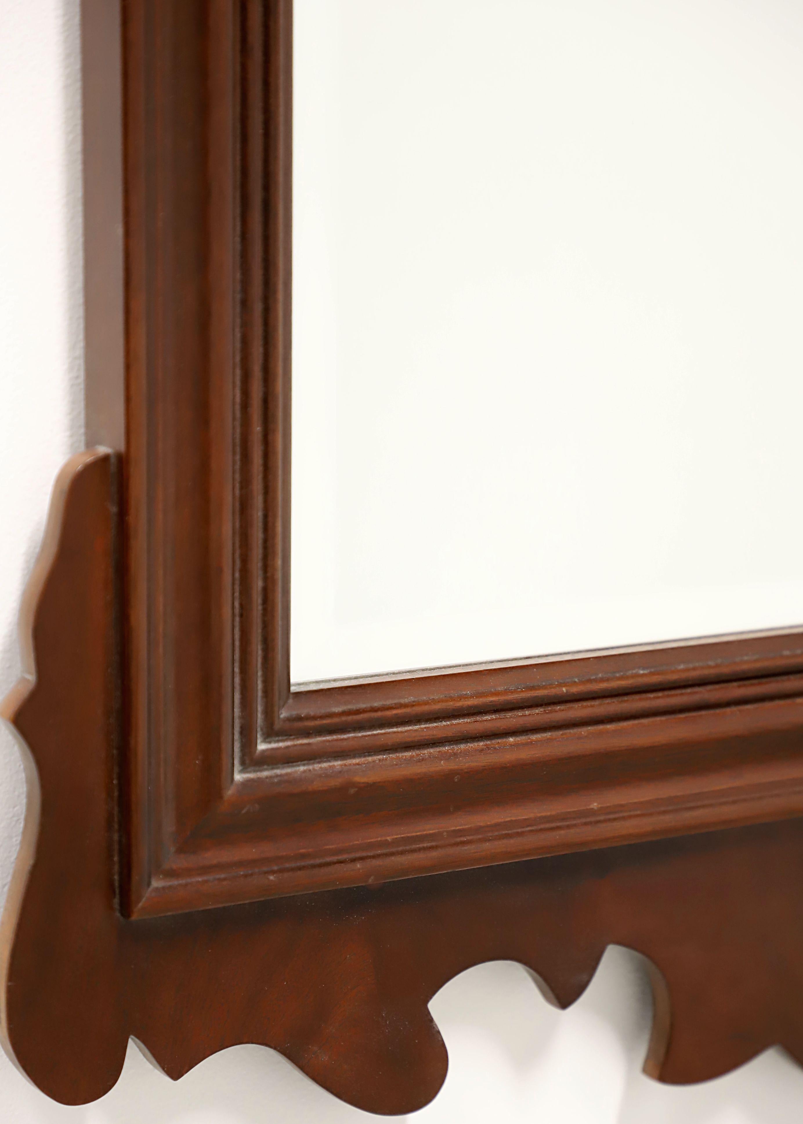 COUNCILL CRAFTSMEN Mahogany Chippendale Style Beveled Wall Mirror For Sale 2