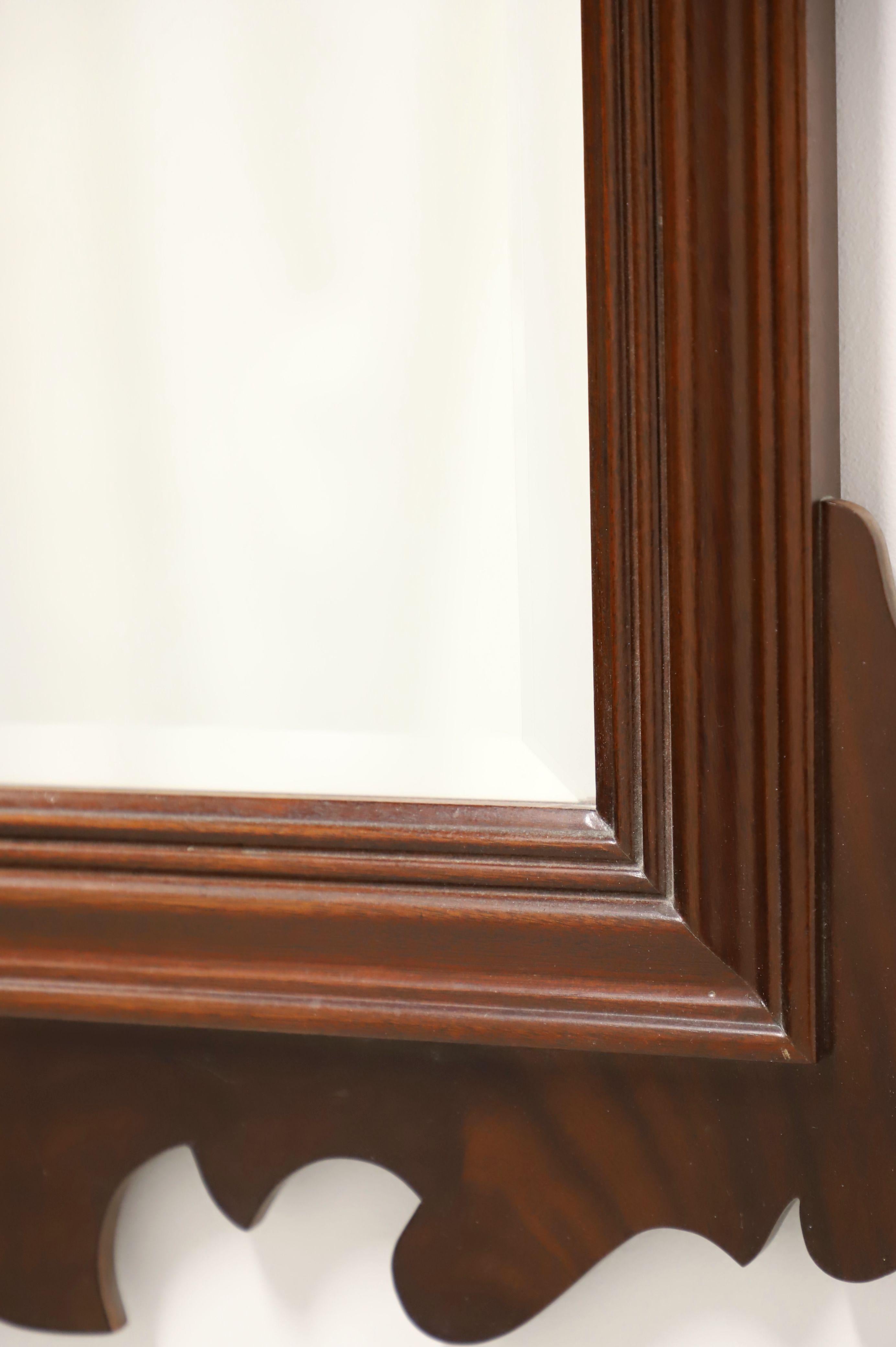 COUNCILL CRAFTSMEN Mahogany Chippendale Style Beveled Wall Mirror For Sale 3