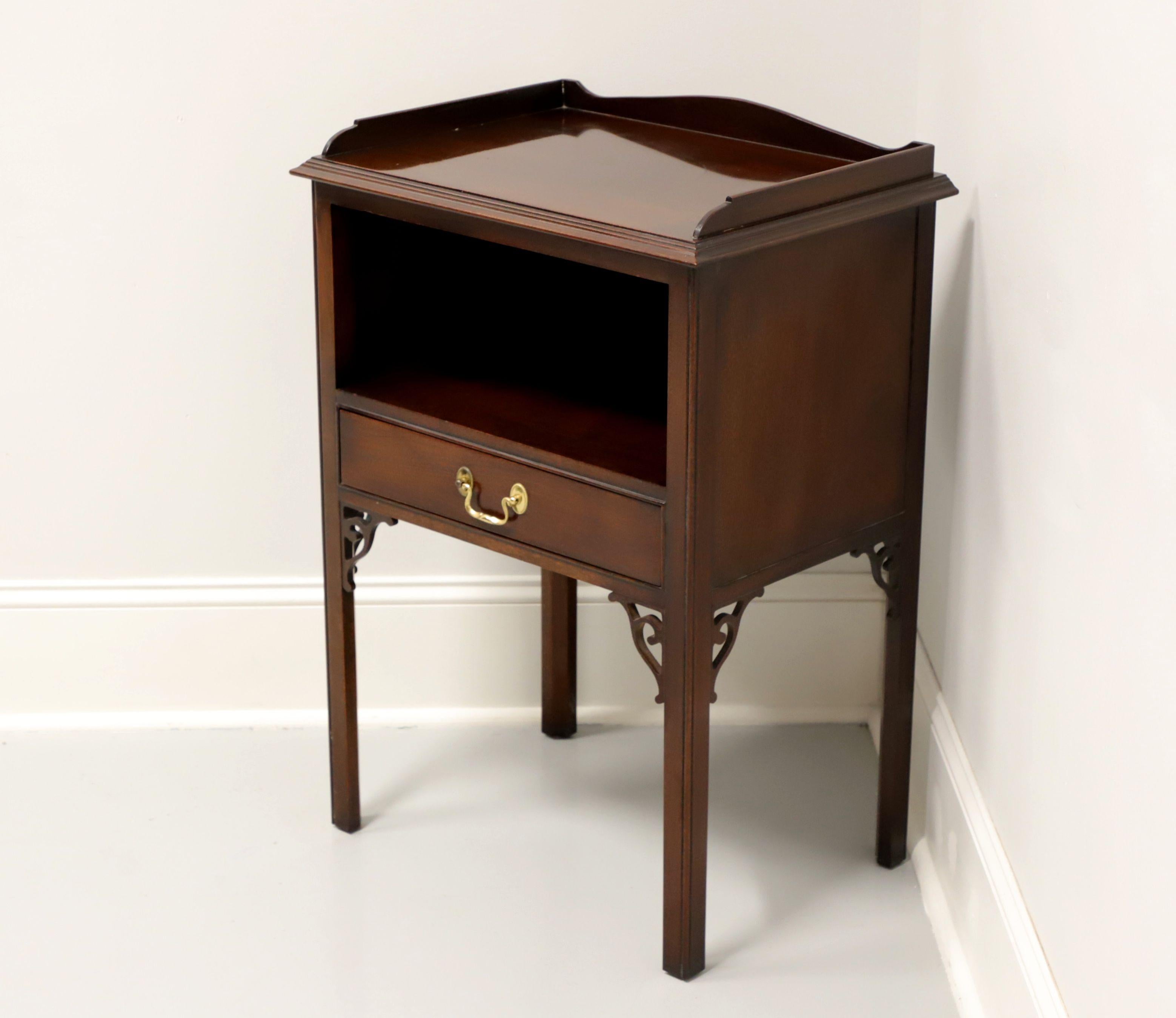 American COUNCILL CRAFTSMEN Mahogany Chippendale Style Nightstand - A