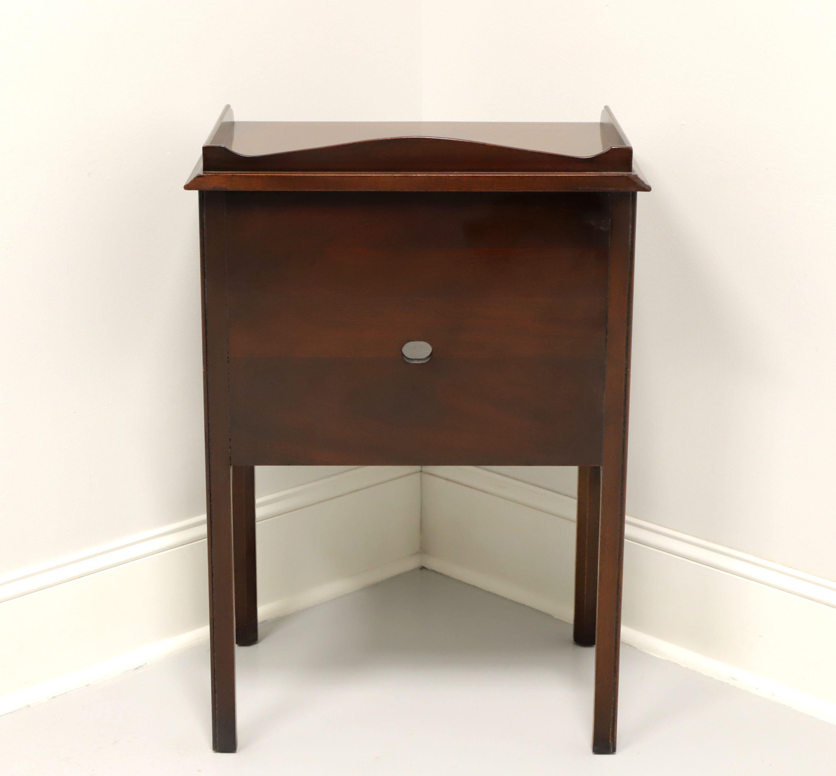 20th Century COUNCILL CRAFTSMEN Mahogany Chippendale Style Nightstand - A