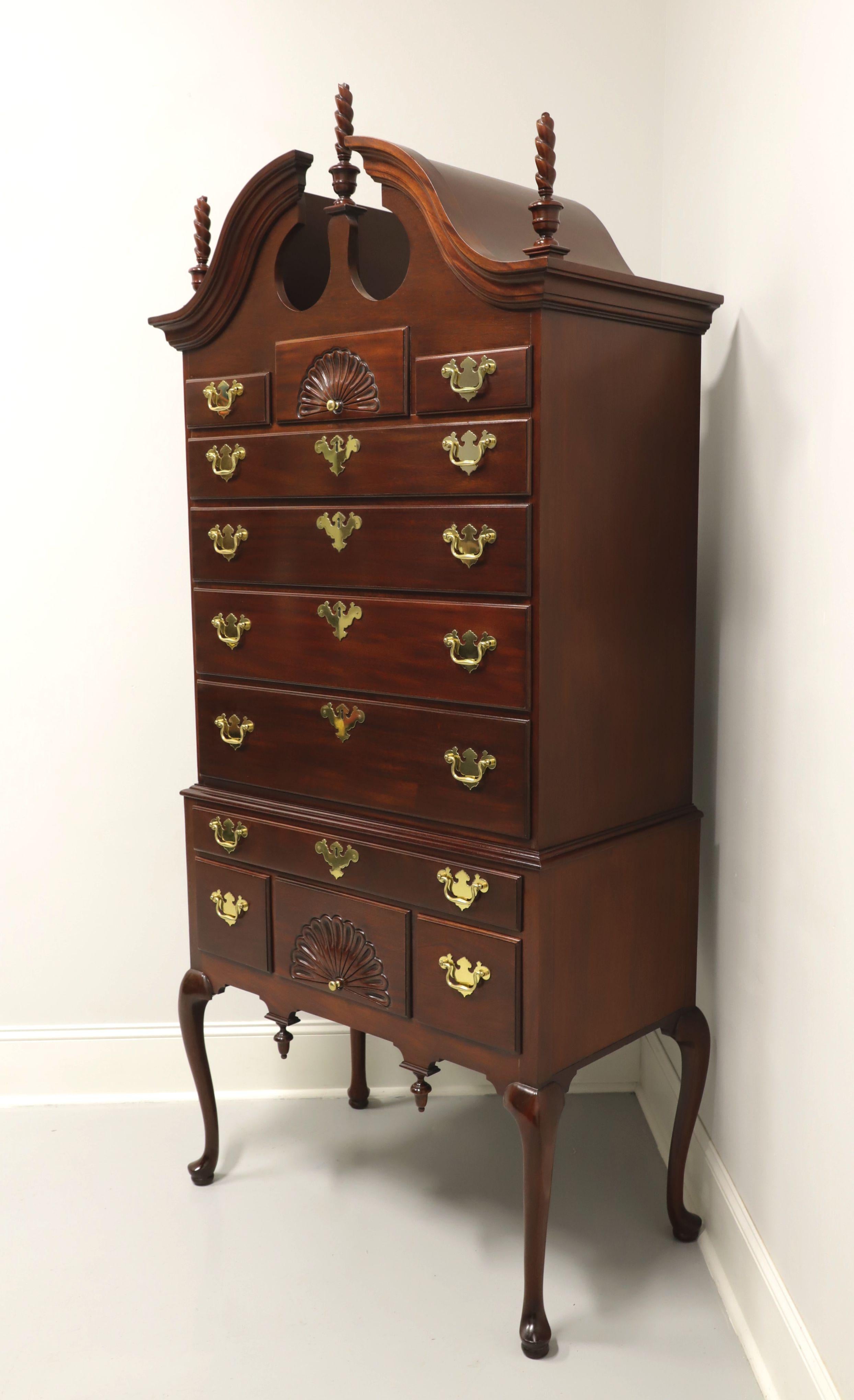 American COUNCILL CRAFTSMEN Mahogany Queen Anne Style Highboy Chest
