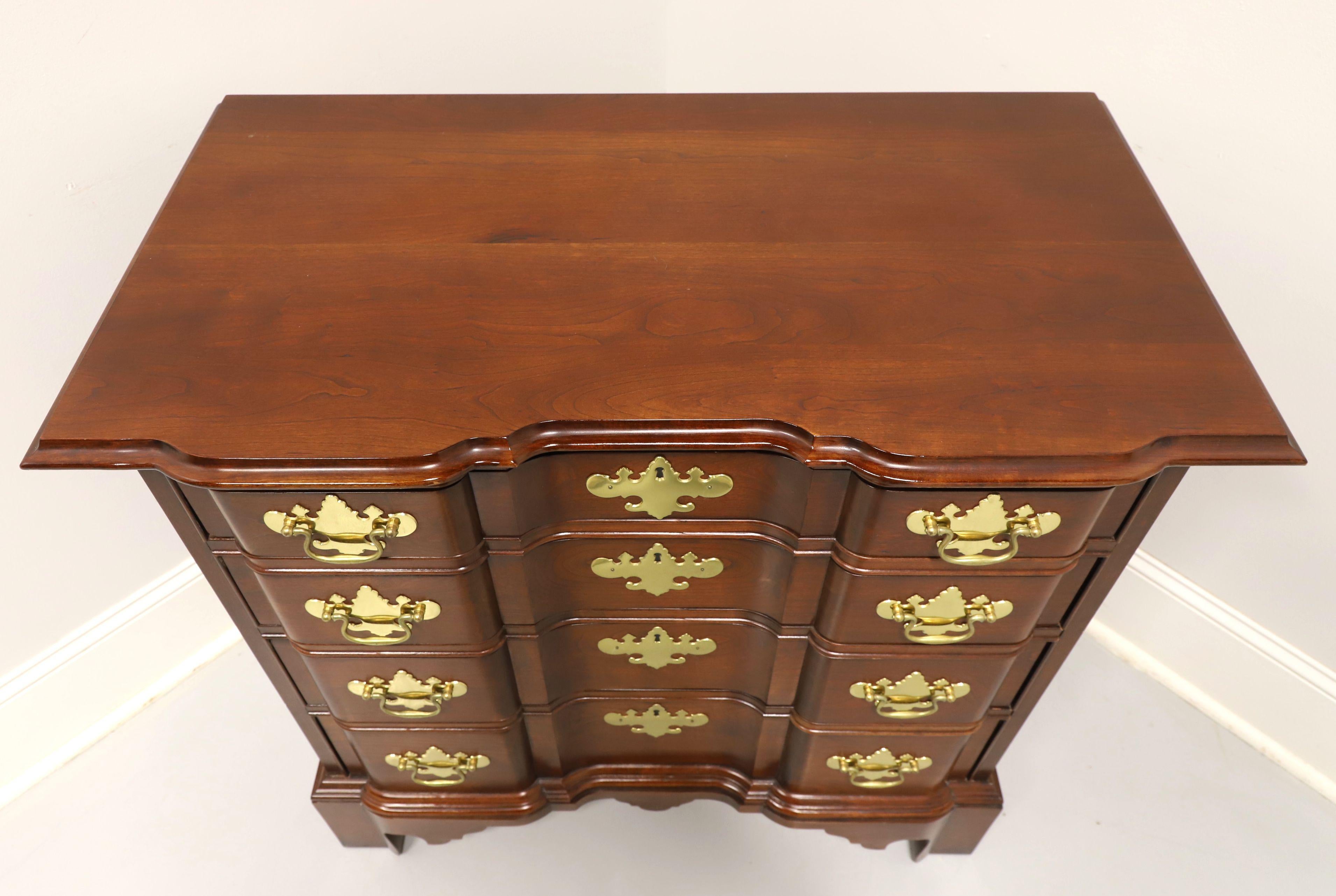 COUNCILL CRAFTSMEN Solid Cherry Chippendale Block Front Chest 1