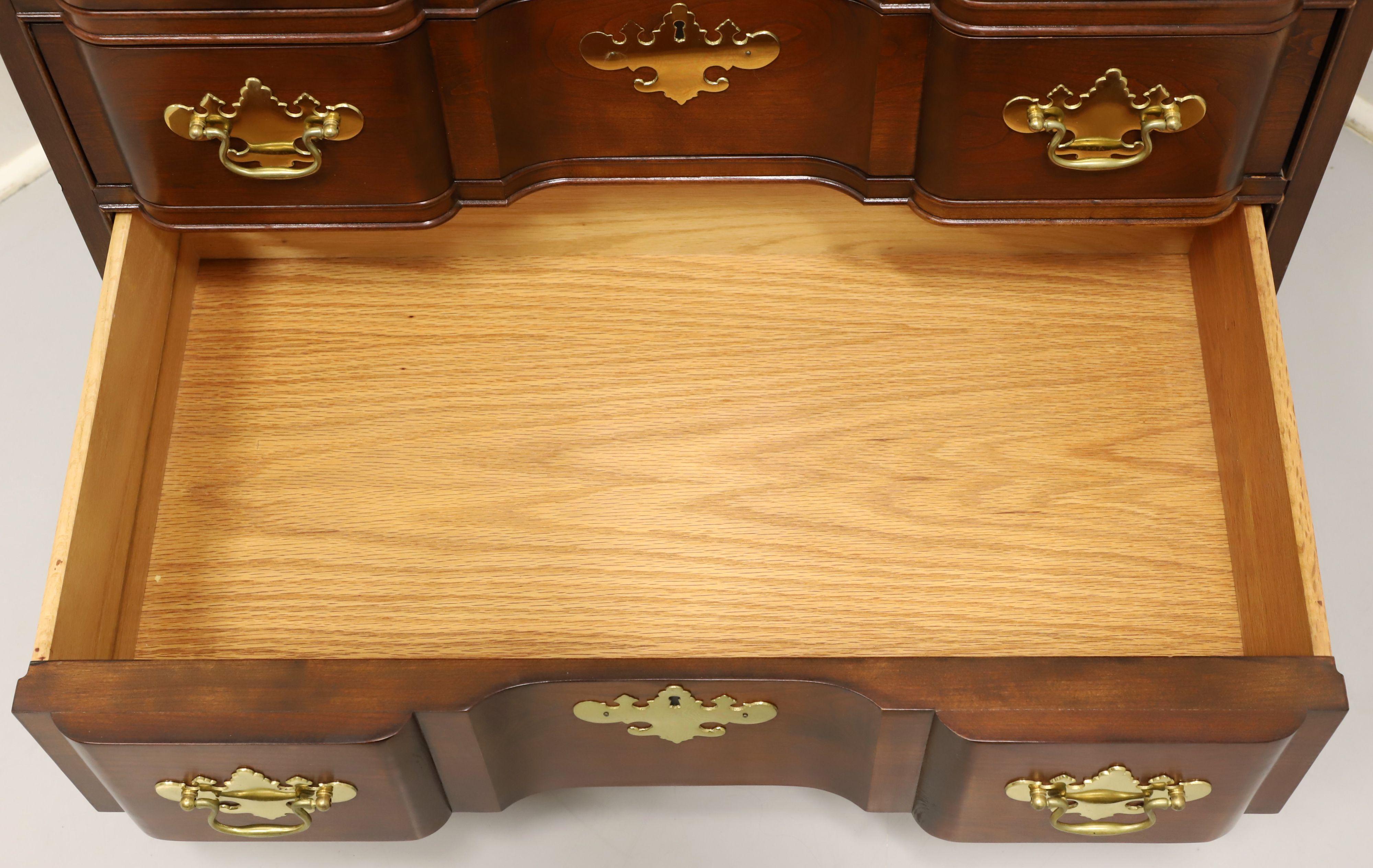 COUNCILL CRAFTSMEN Solid Cherry Chippendale Block Front Chest 3