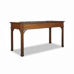 Councill Furniture Chinese Chippendale Style Inlaid Mahogany Desk Writing Table