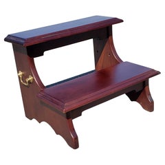 Councill Furniture Chippendale Mahogany Bed Steps Stool
