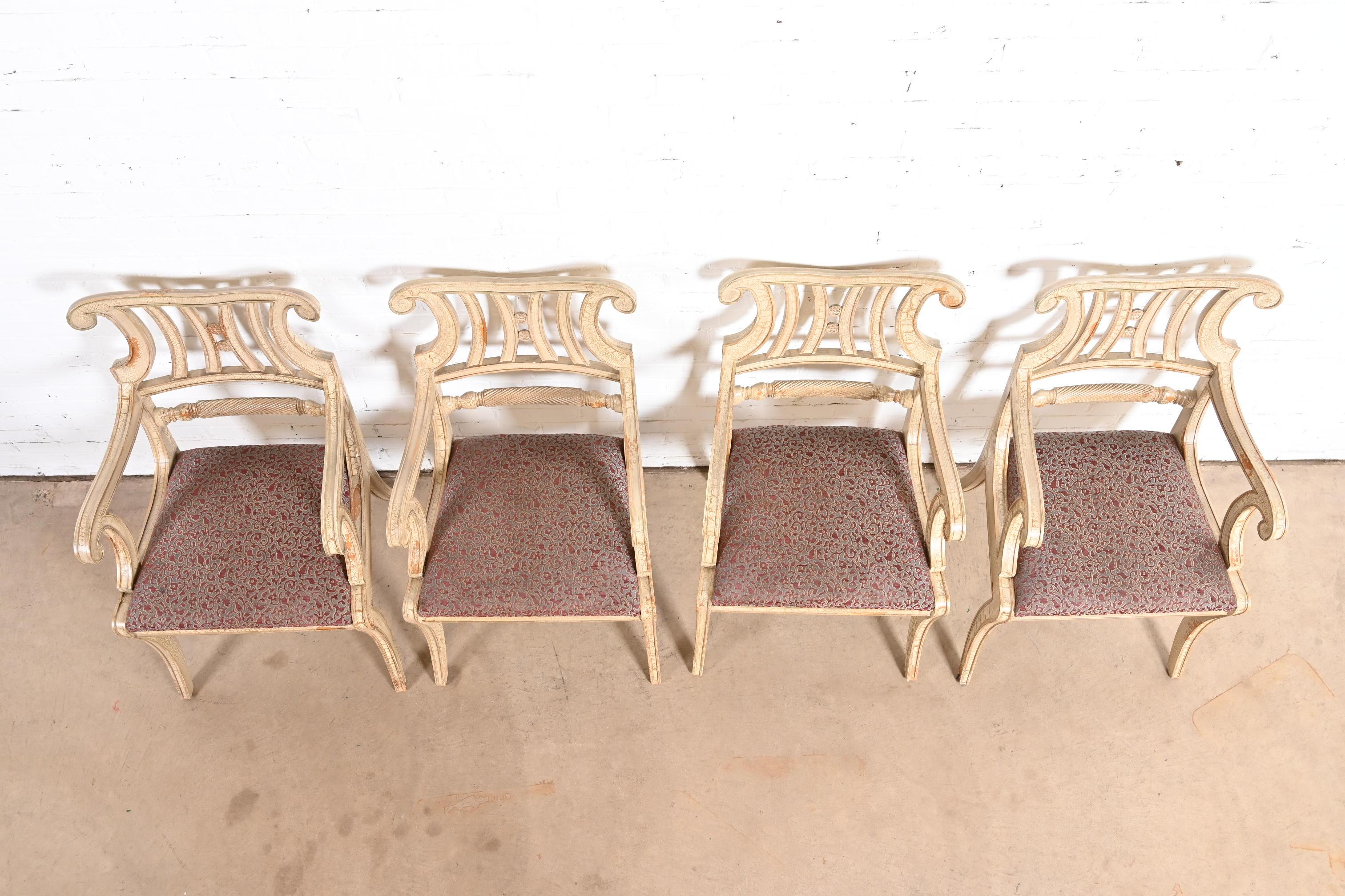 Fauteuils de salle à manger Régence française Councill Furniture, ensemble de quatre Bon état - En vente à South Bend, IN