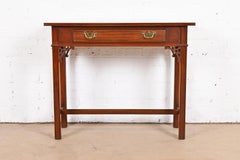 Councill Furniture Georgian Carved Banded Mahogany Console Table