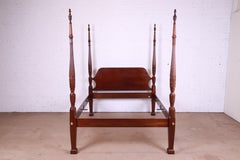 Councill Furniture - Letto a baldacchino georgiano in mogano intagliato di dimensioni Queen