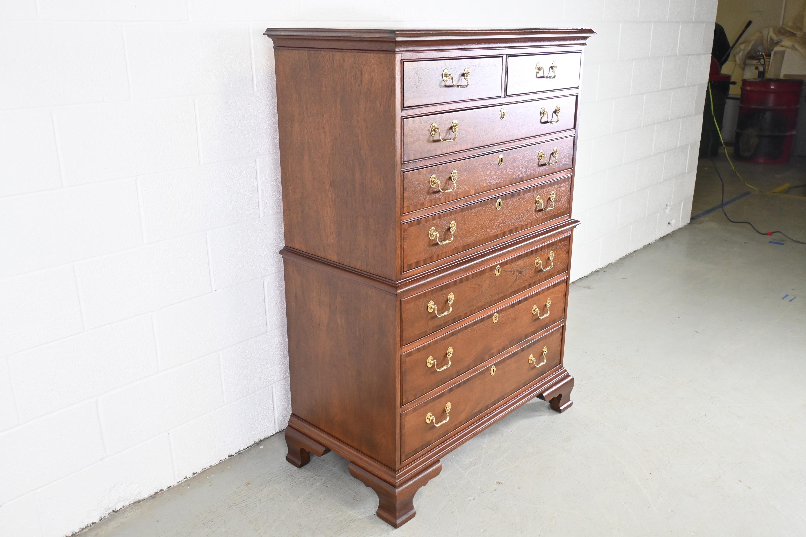 Councill Furniture Georgian Mahogany Highboy Dresser

Councill Furniture, USA, 1980s

37.5