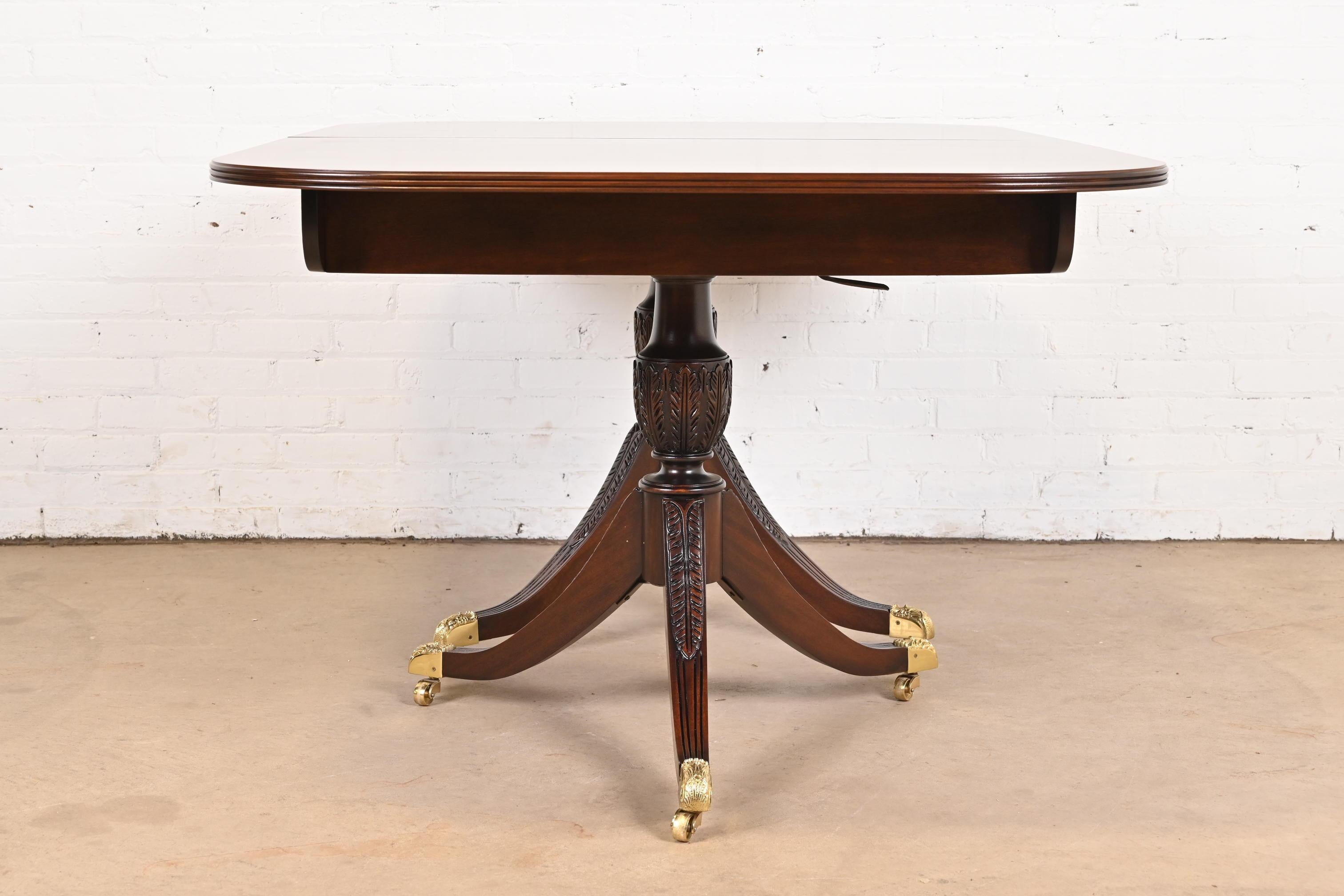 Councill Furniture Georgian Mahogany Double Pedestal Dining Table, Refinished 6