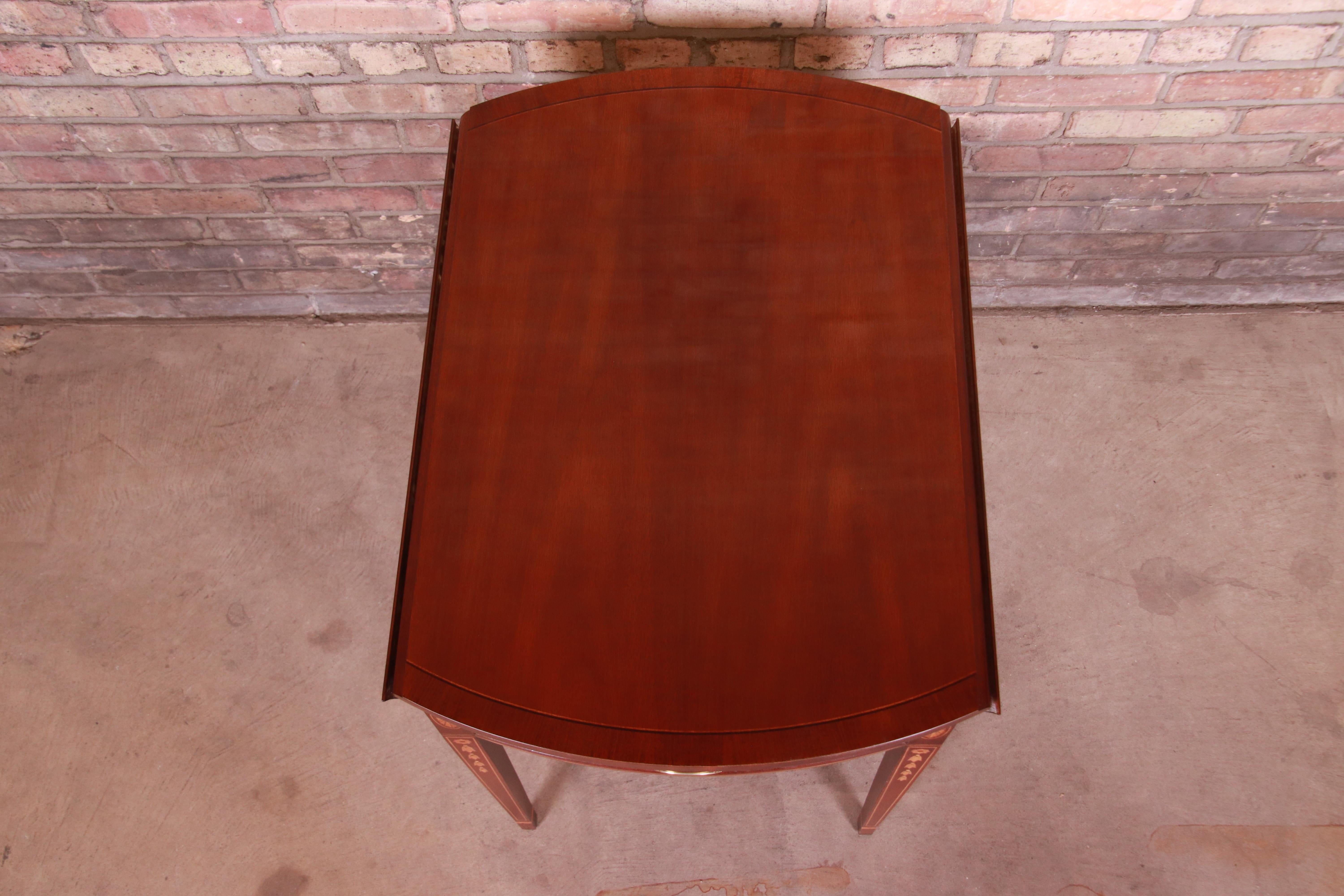 Councill Furniture Inlaid Mahogany Drop-Leaf Pembroke Side Table 1