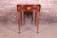 Councill Furniture Intarsien Mahagoni Drop-Leaf Pembroke Beistelltisch