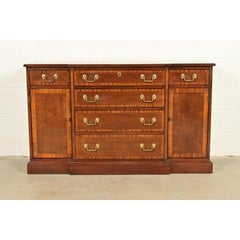 Councill Georgian Banded Mahogany Sideboard, Credenza, or Bar Cabinet