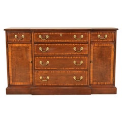 Councill Georgian Banded Mahogany Sideboard, Credenza, or Bar Cabinet