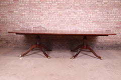 Councill Georgian Mahogany Double Pedestal Banquet Dining Table:: Refinished