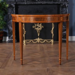Table console en acajou marqueté Councill