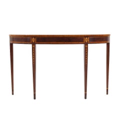 Councill Mahogany Inlaid Traditional Console Table