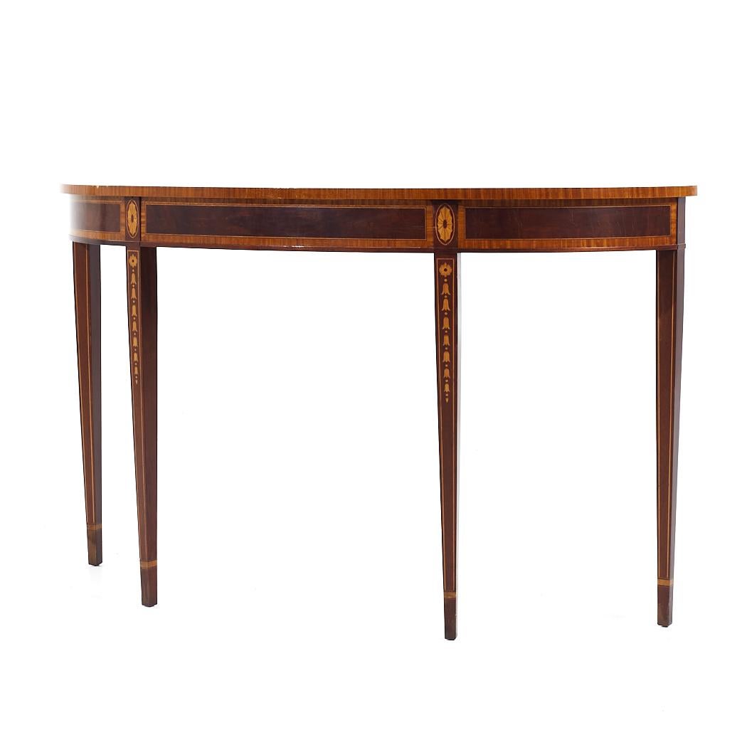 Modern Councill Mahogany Inlaid Traditional Console Table For Sale