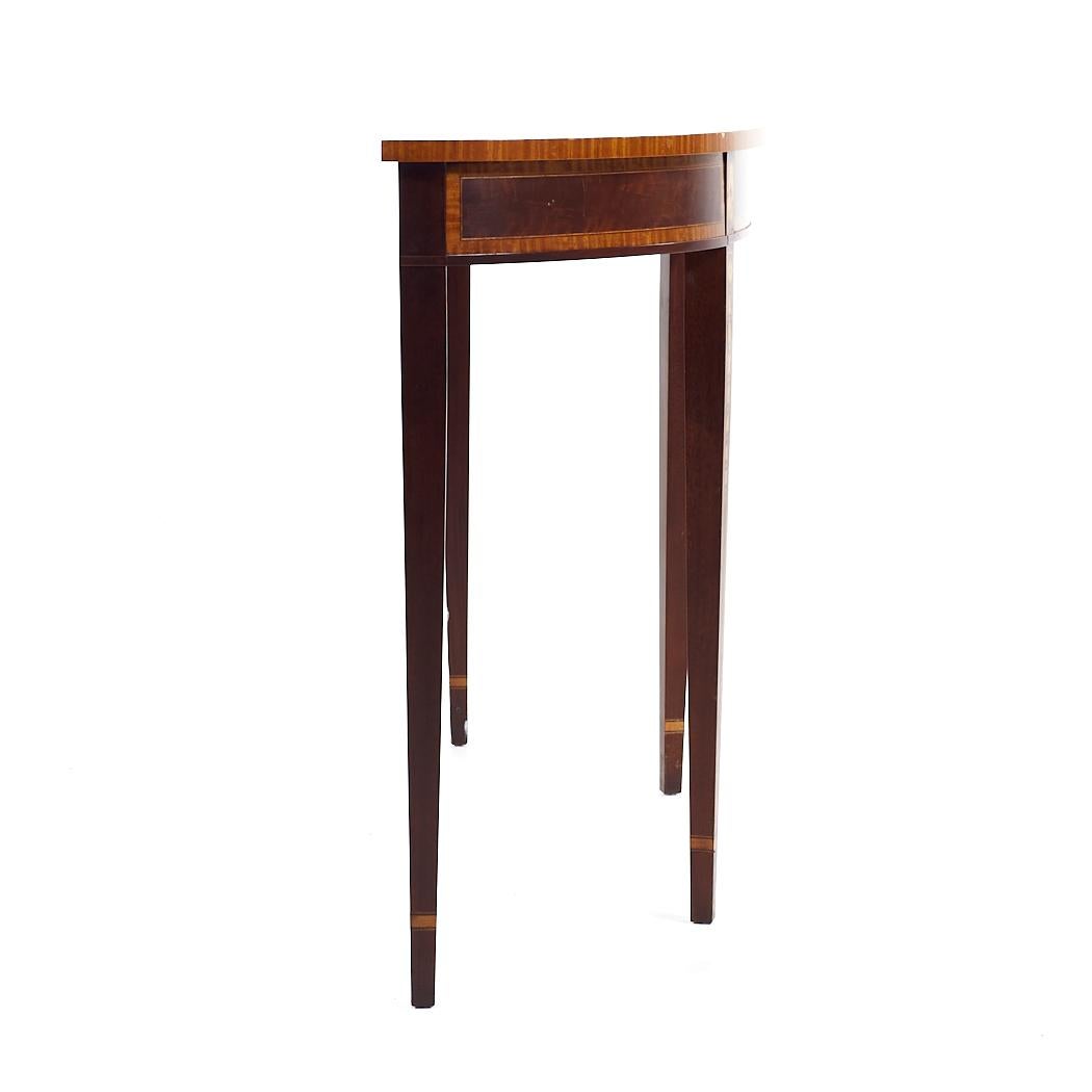 Contemporary Councill Mahogany Inlaid Traditional Console Table For Sale
