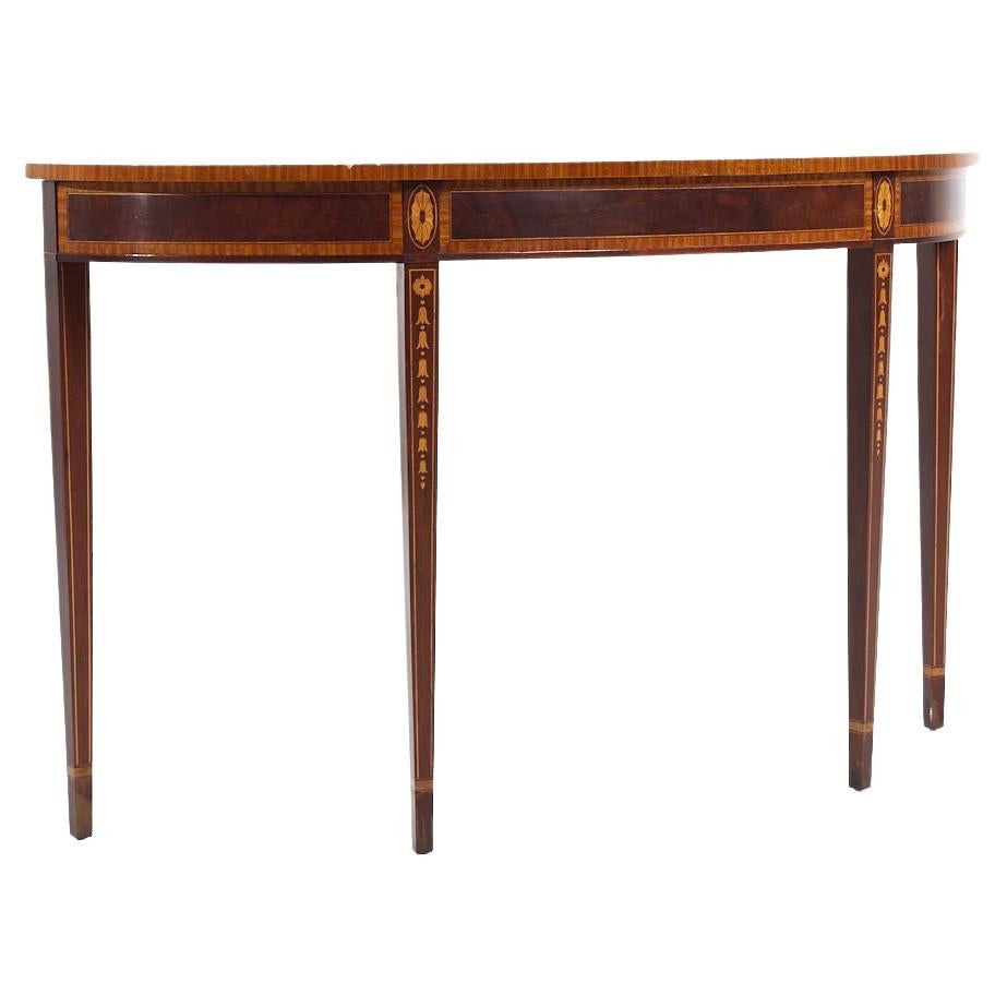 Councill Mahogany Inlaid Traditional Console Table For Sale