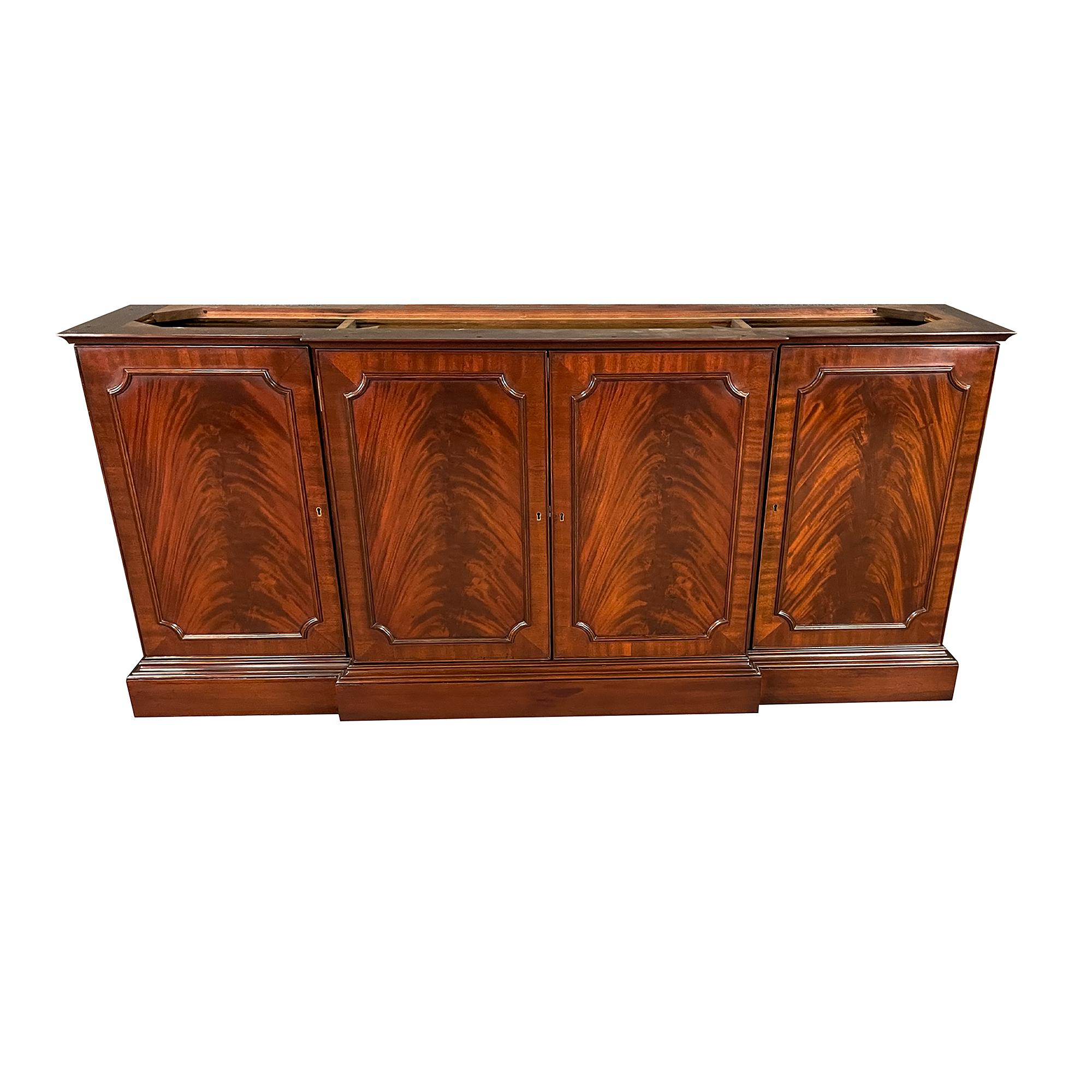 From Niagara Furniture a Councill Mahogany Vintage Breakfront in excellent, ready to use in your home, condition.

Simple yet sophisticated this beautiful Councill Mahogany Vintage Breakfront has everything going for it. This two piece breakfront