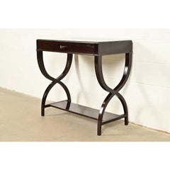 Councill Modern Regency Dark Mahogany Writing Desk or Console Table