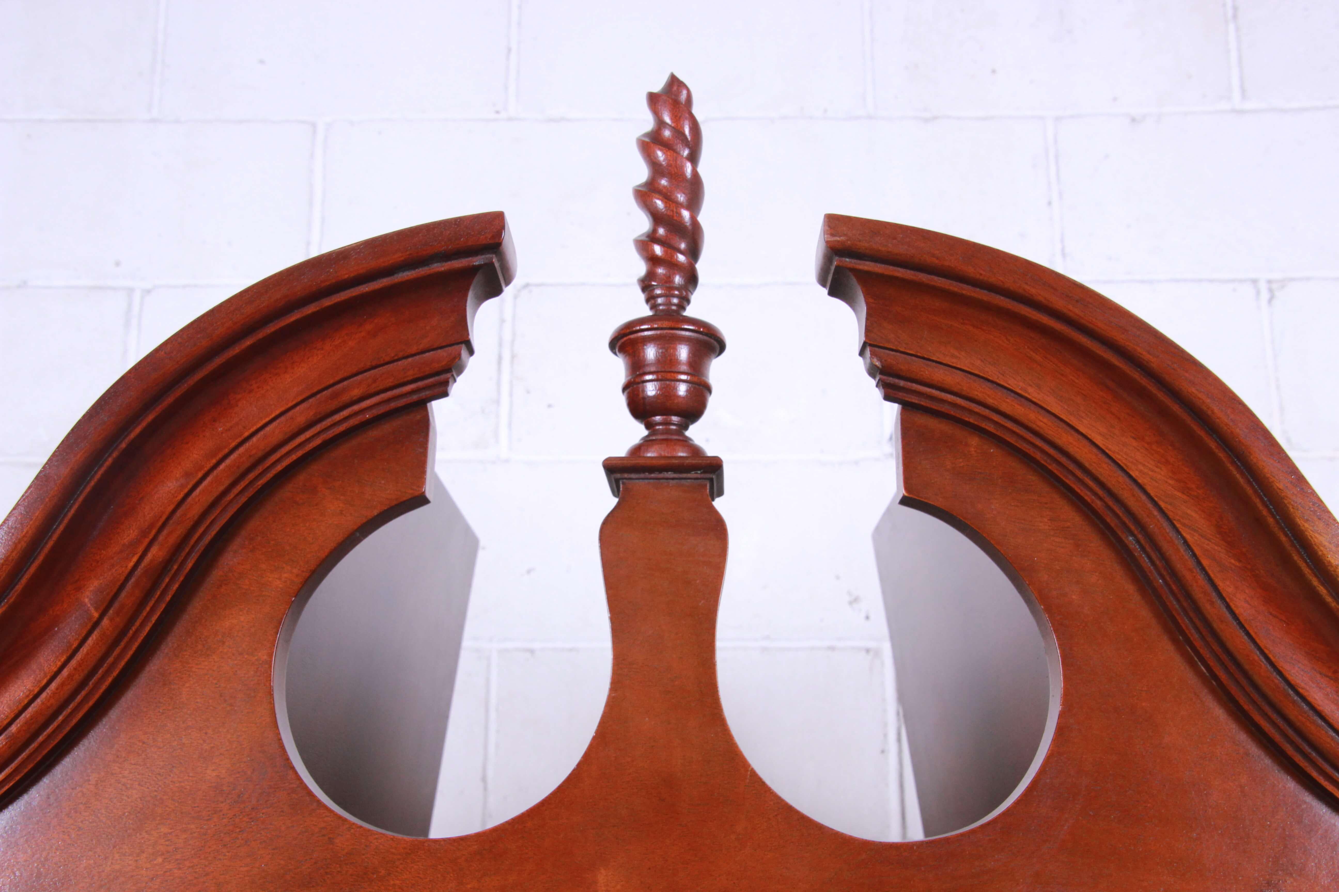 Late 20th Century Councill Queen Anne Mahogany Highboy Dresser