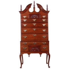 Councill Queen Anne Highboy Kommode aus Mahagoni