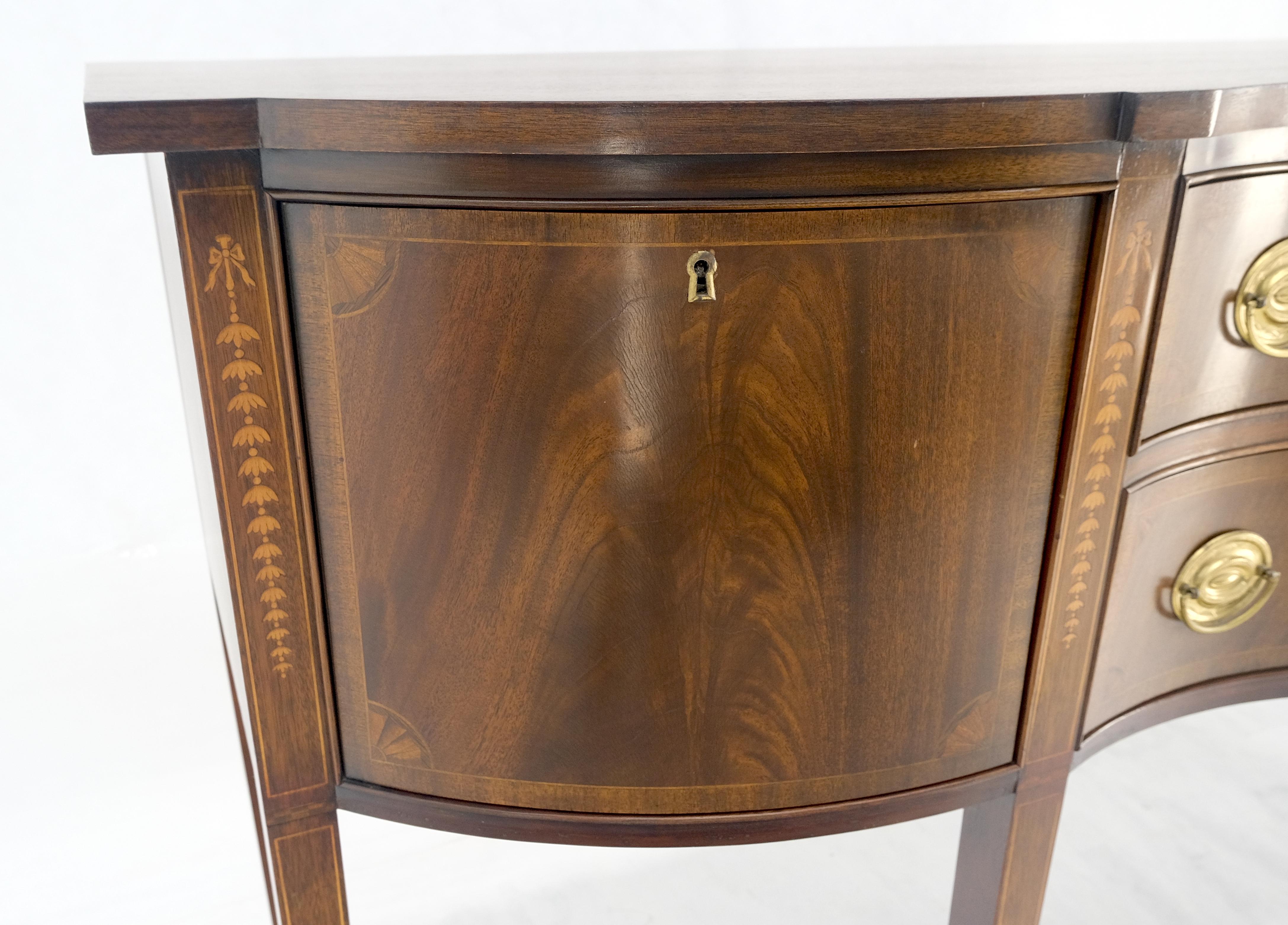 Councill Two Drawer Double Door Serpentine Front Mahogany Federal Sideboard MINT For Sale 10