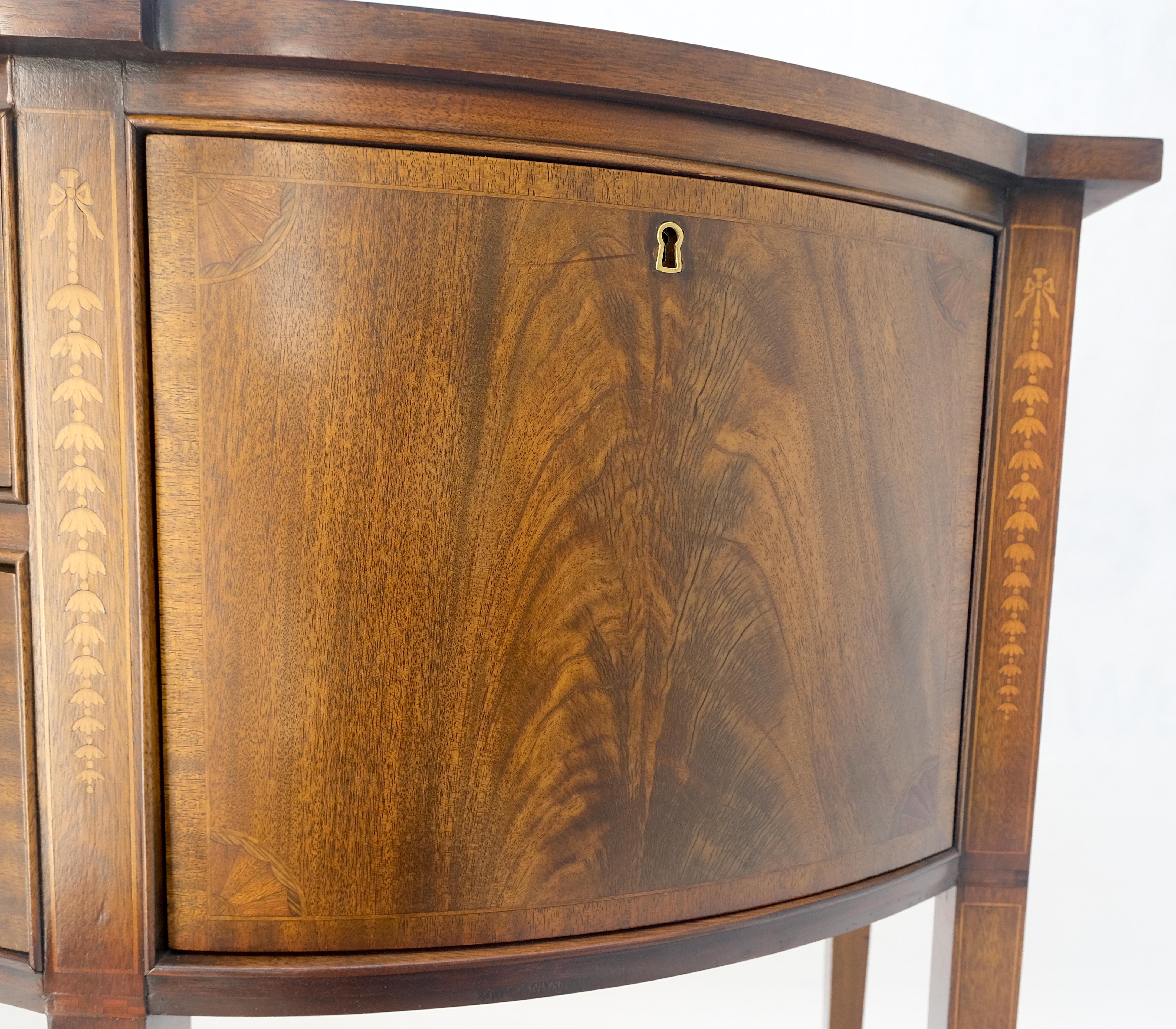 Councill Two Drawer Double Door Serpentine Front Mahogany Federal Sideboard MINT For Sale 1