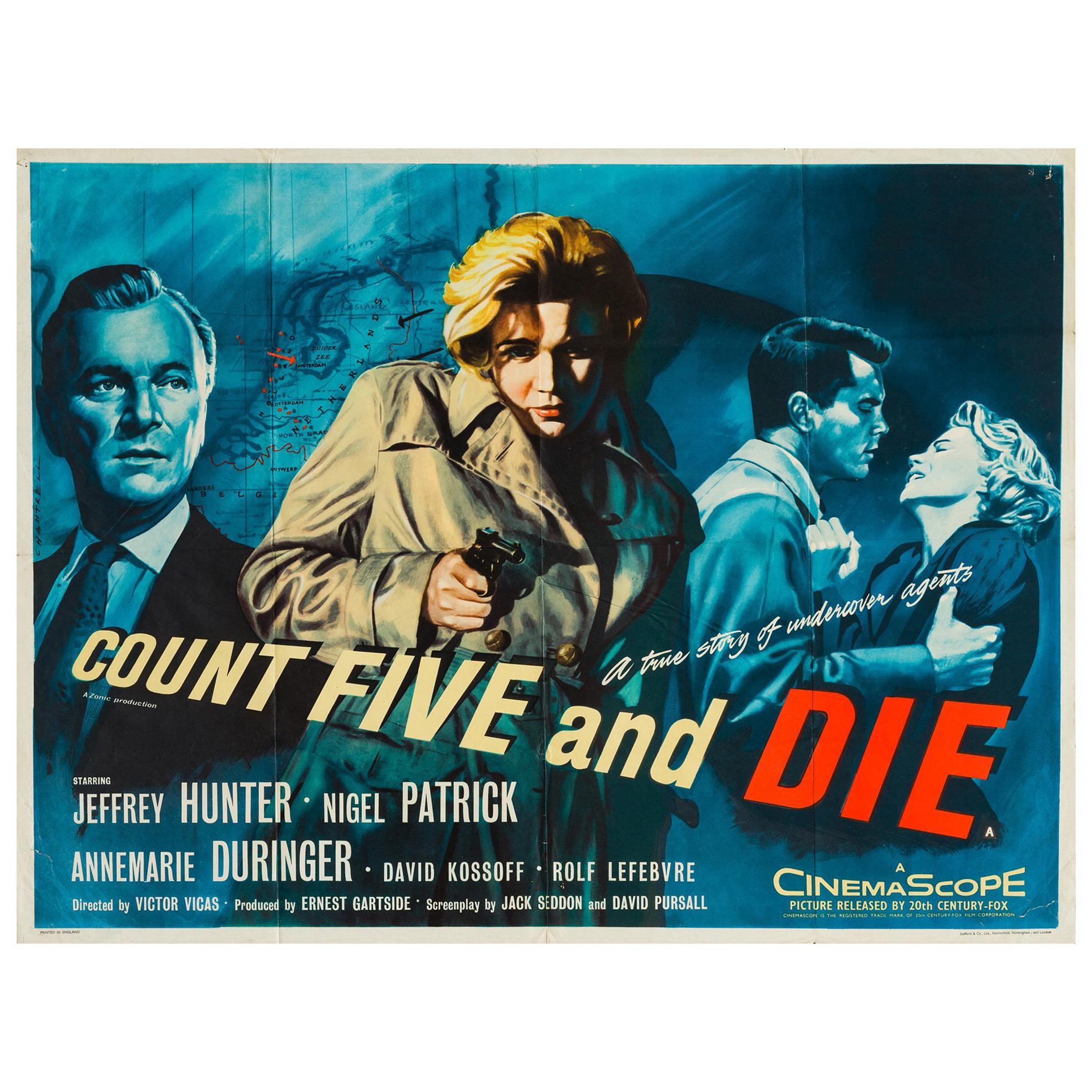 Count Five and Die Original British Film Poster, Chantrell, 1957