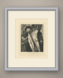 Count Fortunato Martinengo after Moretto, Etching by Léon Richeton, 1875