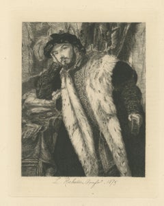 Count Fortunato Martinengo after Moretto, Etching by Léon Richeton, 1875
