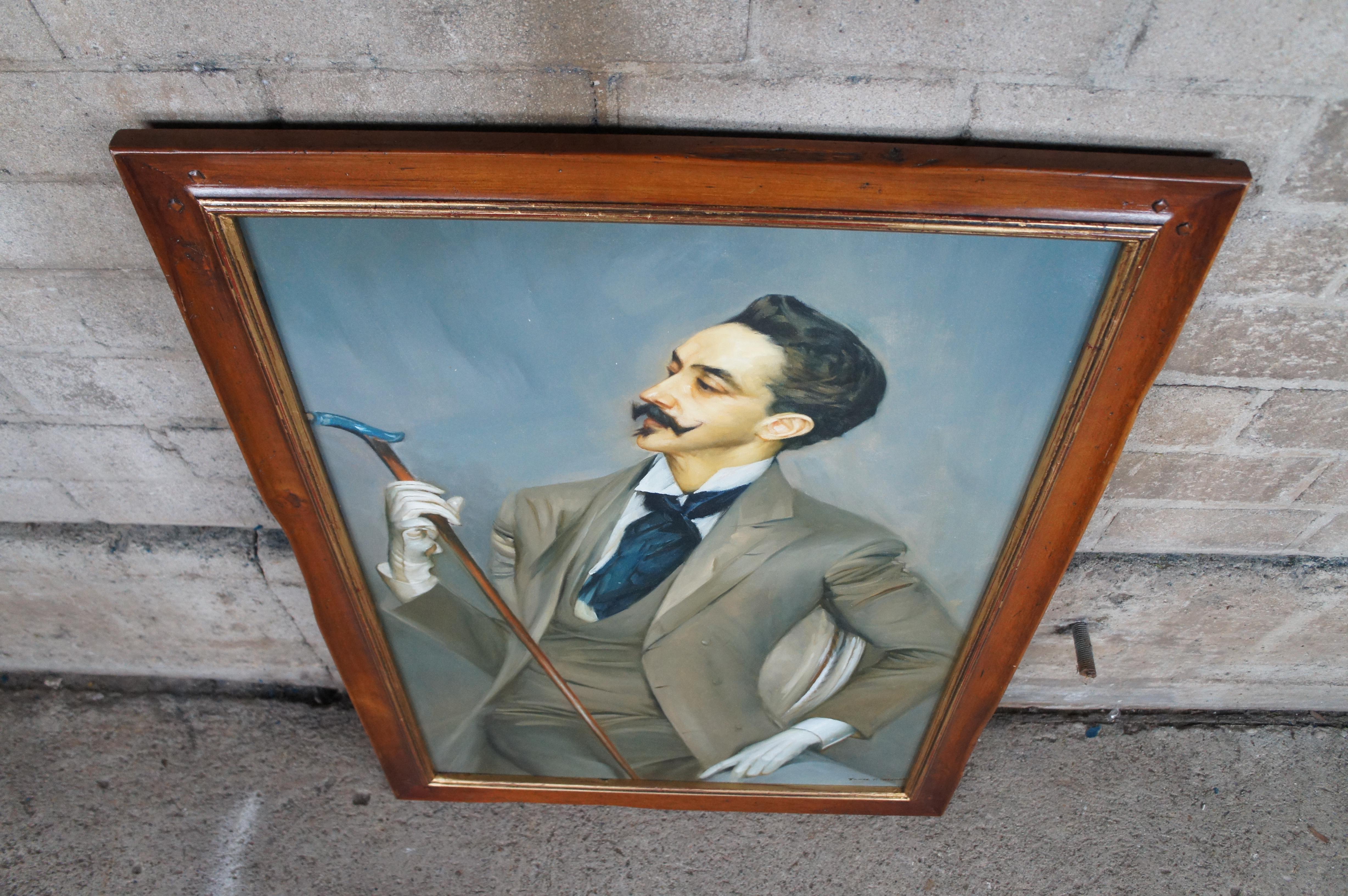 Count Robert de Montesquiou After Giovanni Boldini Seated Man Portrait Painting 5