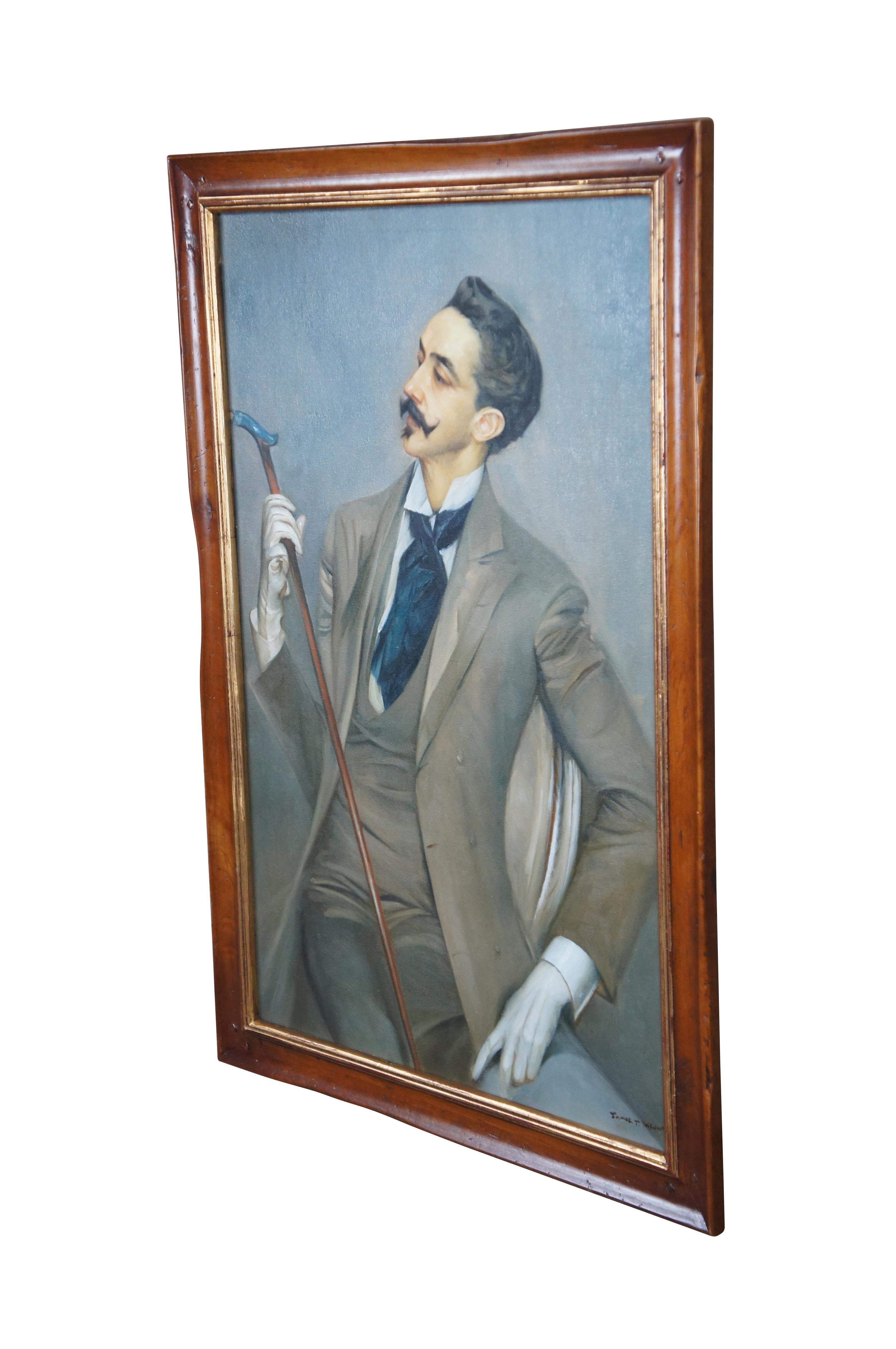 Count Robert de Montesquiou After Giovanni Boldini Seated Man Portrait Painting In Good Condition In Dayton, OH