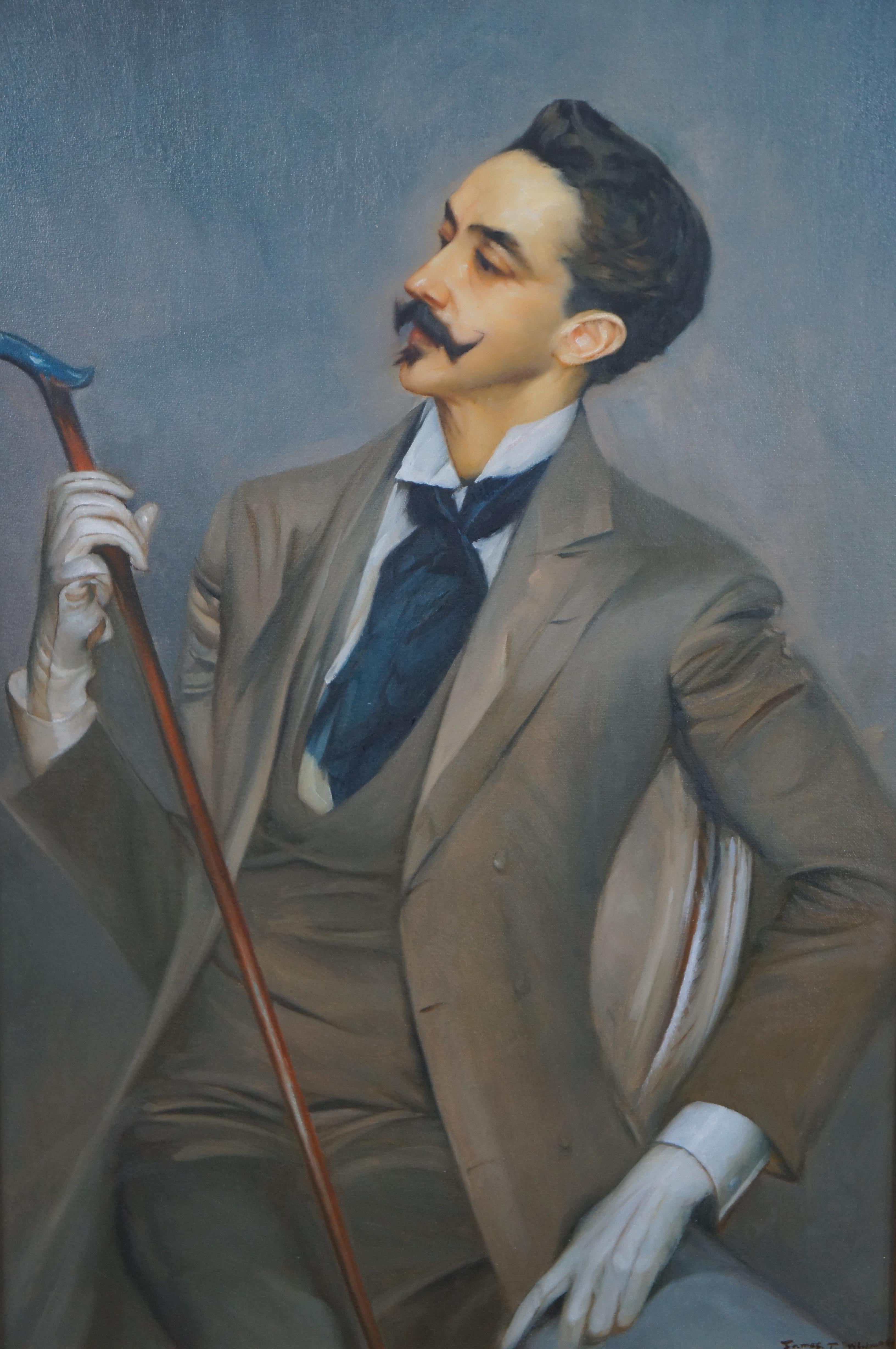20th Century Count Robert de Montesquiou After Giovanni Boldini Seated Man Portrait Painting
