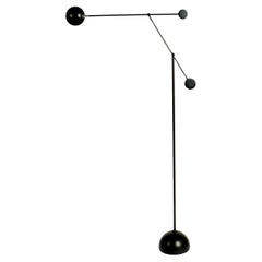 Lampadaire Counter Balance Minimaliste en noir 1970