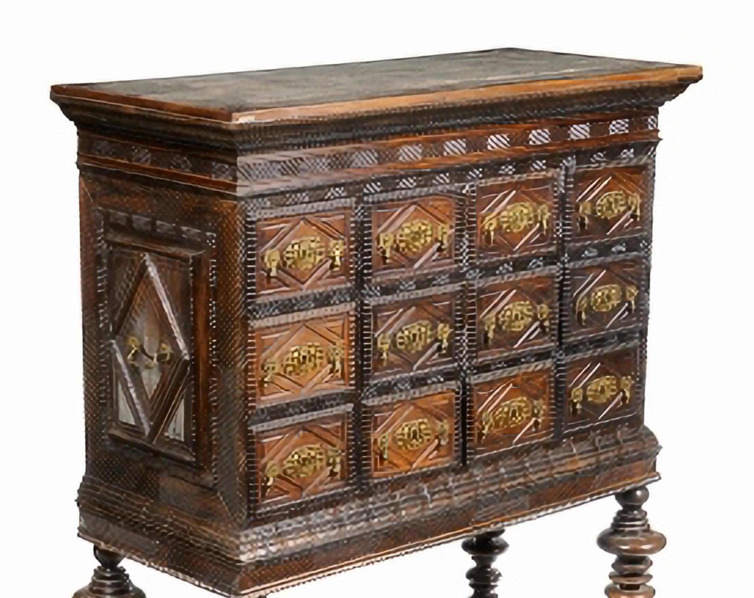Hand-Crafted Counter / Cabinet  Portuguese 17th Century in Brazilian Rosewood