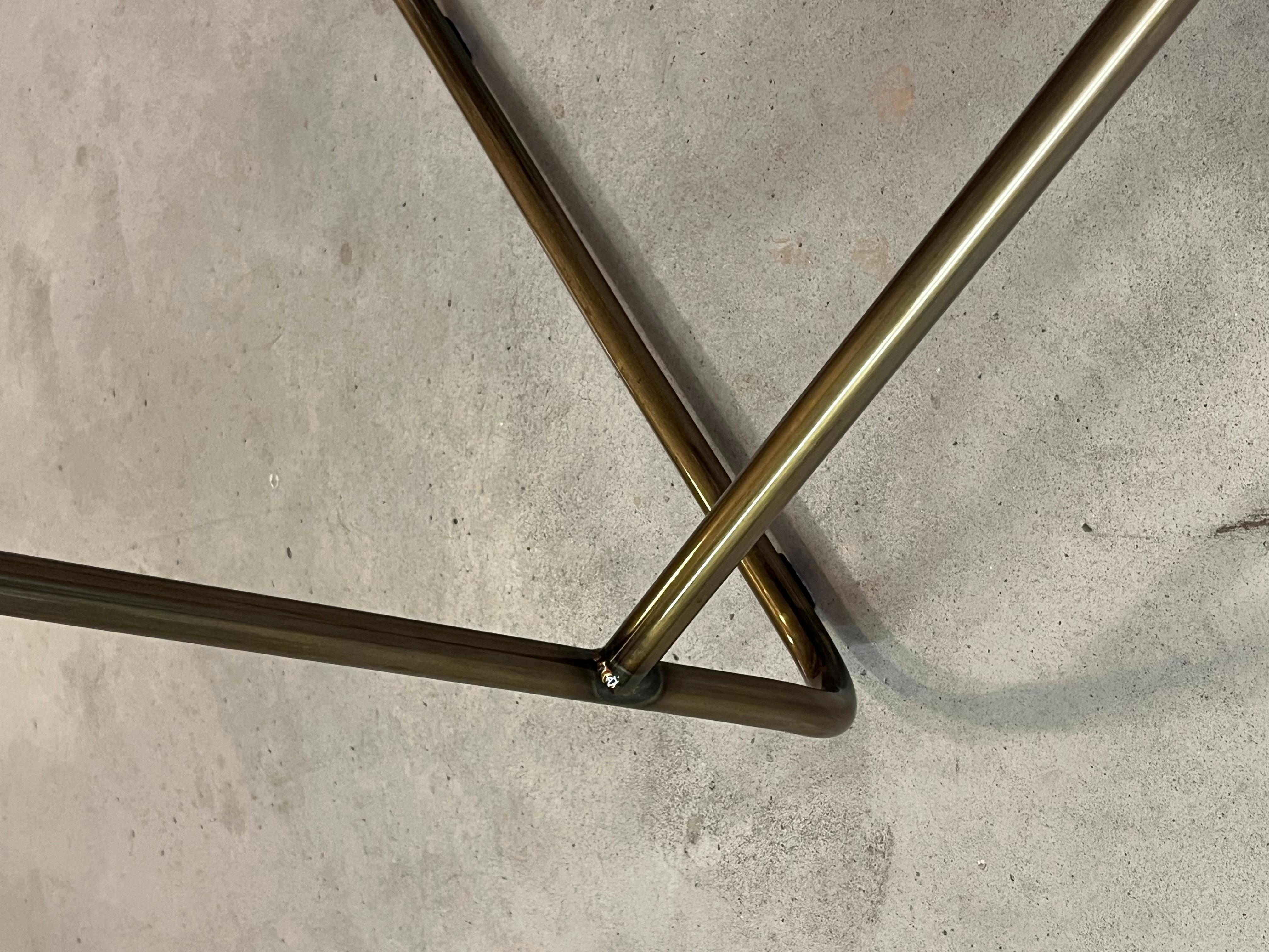 Counter chairs by Jacob Nitz for Bogaerts. Bronze look base with light brown uph im Angebot 2