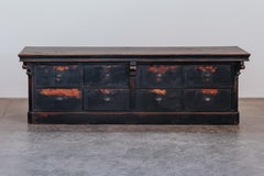Early Painted Oak Shop Counter, France, Circa 1880