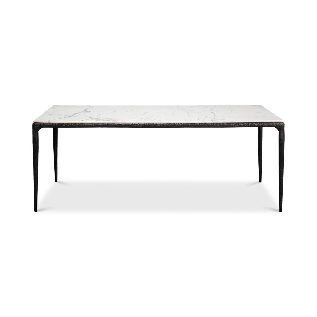 Organic Modern Counter Height Marble Dining Table