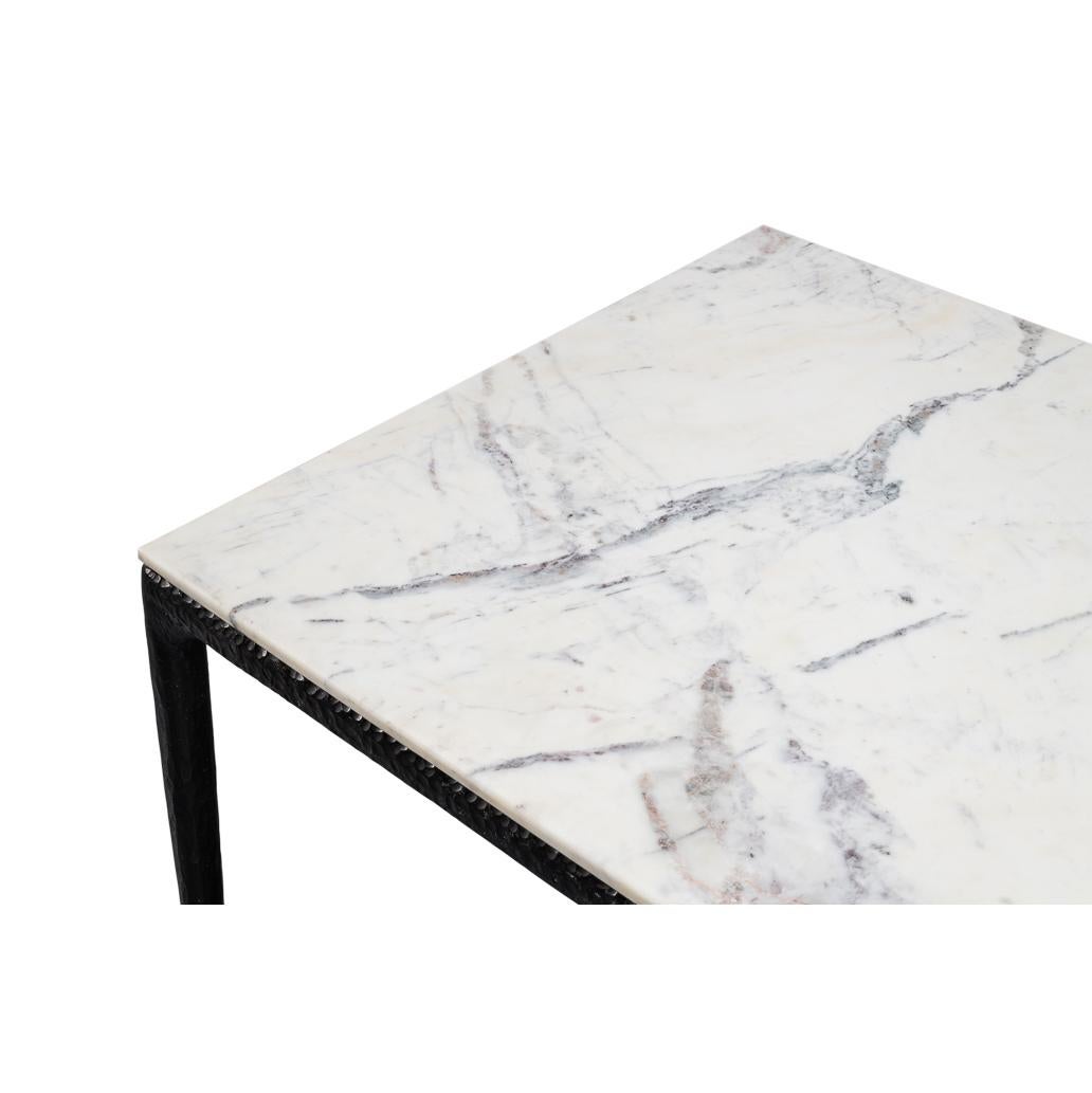 Contemporary Counter Height Marble Dining Table