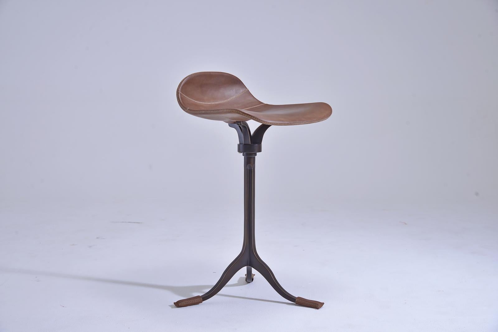 leather swivel stool