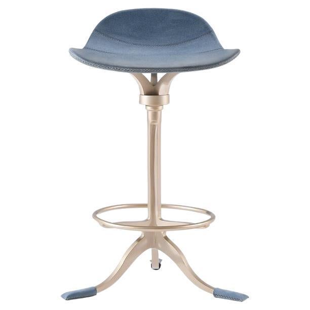 Counter-Height Swivel Stool with Footrest Ring 'Paris Plage', by P. Tendercool For Sale