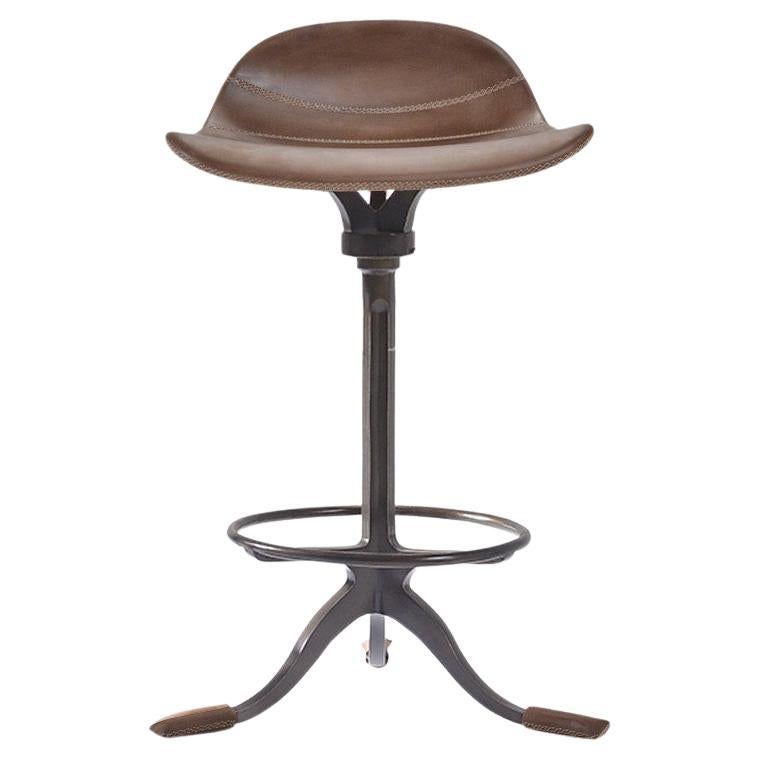 Counter-Height Swivel Stool with Footrest Ring 'Truffe', by P. Tendercool For Sale
