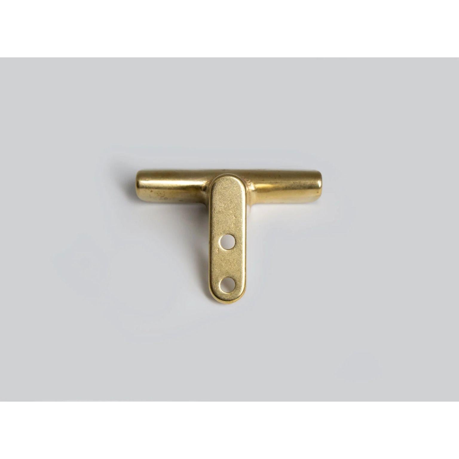 Post-Modern Brass Counter Hook by Henry Wilson For Sale