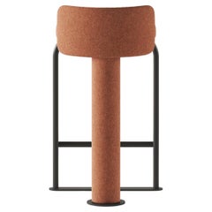 Counter Stool Fox in Woolland Fabric for Dining Spaces, Modern Bar Furniture